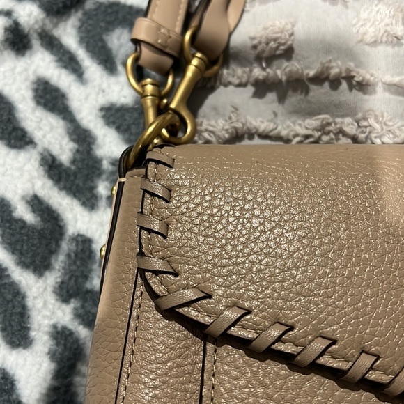 Coach Small Jade Whipstitch Shoulder Bag Taupe - Picture 5 of 9